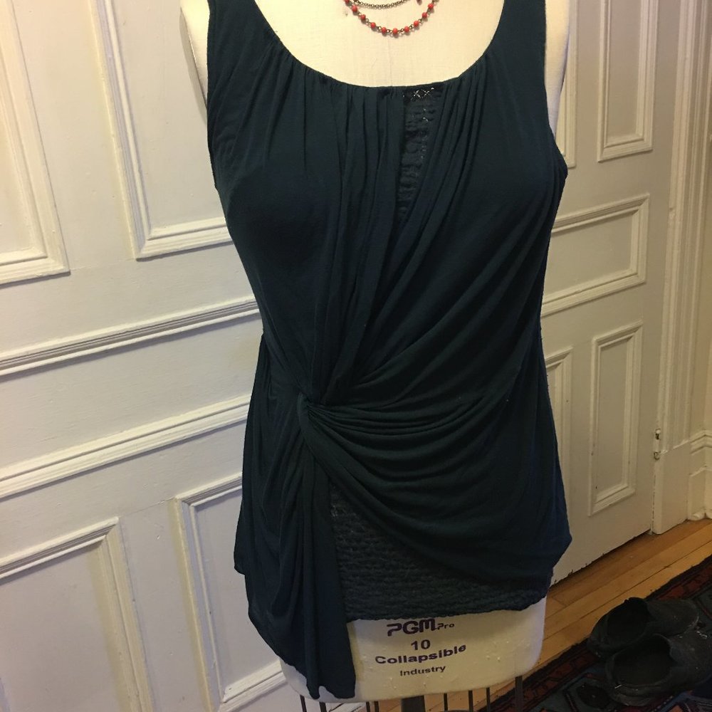 Deletta Dark Teal Sleeveless Blouse - Picture 1 of 9